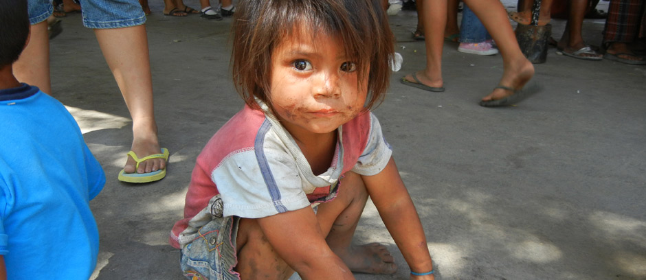 A hot meal at a feeding center in Guatemala